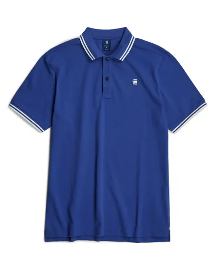 Polo Homme DUNDA SLIM STRIPE POLO SS Bleu