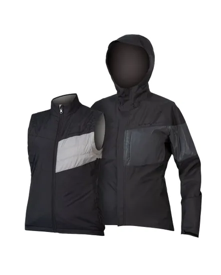 Veste 3-en-1 imperméable Femme URBAN LUMINITE II Noir