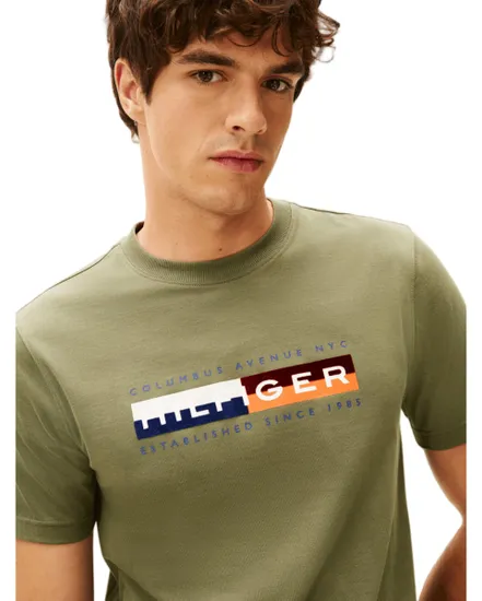 T-shirt col rond Homme TH COLOUR BLOCK GRAPHIC TEE Vert