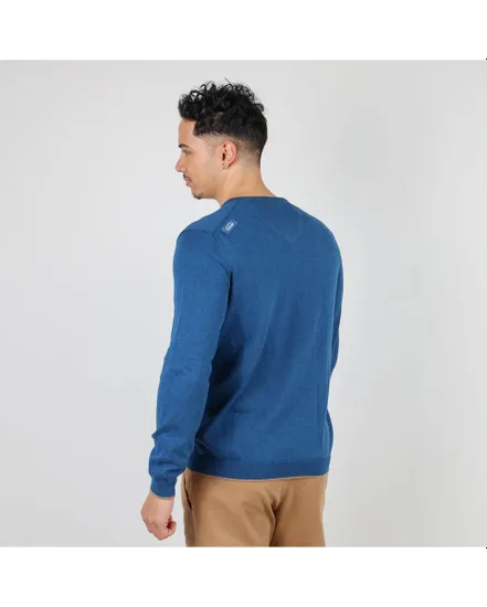 PULL ESSENTIEL COL V Homme Bleu