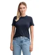 T-shirt col rond Femme REG LINEAR SS TEE Bleu Marine
