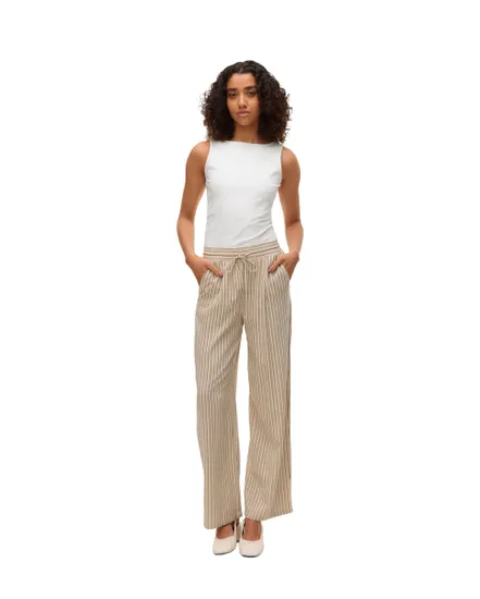 Pantalon Large Femme VMJESMILO HW WIDE PANTS WVN NOOS