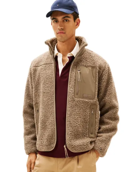 Veste polaire Homme TEDDY FLEECE ZIP THROUGH Taupe