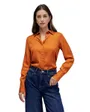 Chemisier Femme BASIC SHIRT W/ GOLD BUTTONS Orange