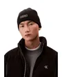 Bonnet Homme PATCH CHUNKY RIB COTTON BEANIE Noir