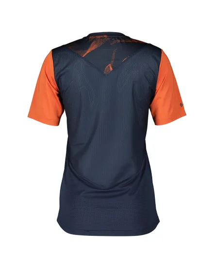 Maillot manches courtes Femme TRAIL VERTIC Bleu foncé/Orange