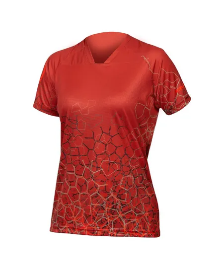 T-shirt manches courtes Femme SINGLETRACK PRINT LTD Rouge