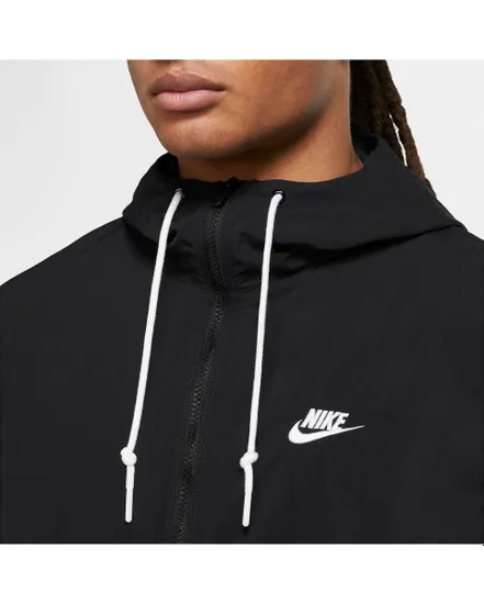 Sweat zip à capuche manches longues Homme M NK CLUB WVN FZ JKT Noir