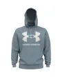 Sweat à capuche manches longues Homme UA Rival Fleece Big Logo HD Bleu