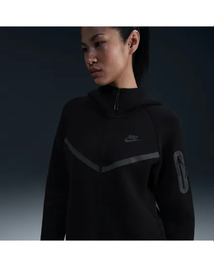 Sweat zip à capuche Fille W NSW TCH FLC WR FZ HDY 2 Noir