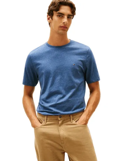 T-shirt col rond Homme ESSENTIAL REG FIT HEATHER TEE Bleu Égéen
