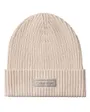 Bonnet Homme PATCH CHUNKY RIB COTTON BEANIE Gris Château