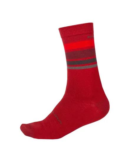 Chaussettes Homme BAABAA MERINO STRIPE Rouge