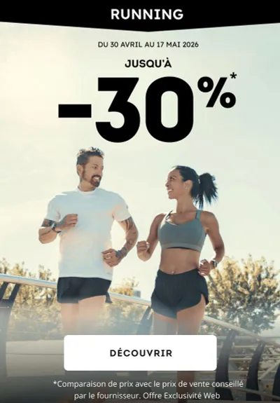 30% RUNNING