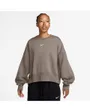 Sweat Femme W NSW PHNX FLC OOS CREW Marron