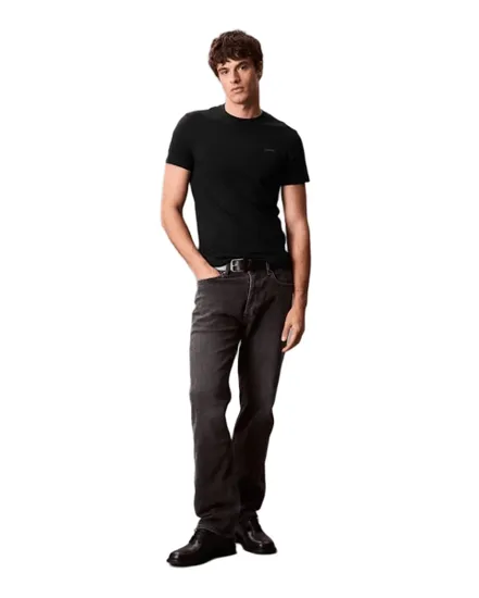 T-shirt col rond Homme SS SLIM STRETCH COTTON CREWNK TE Noir