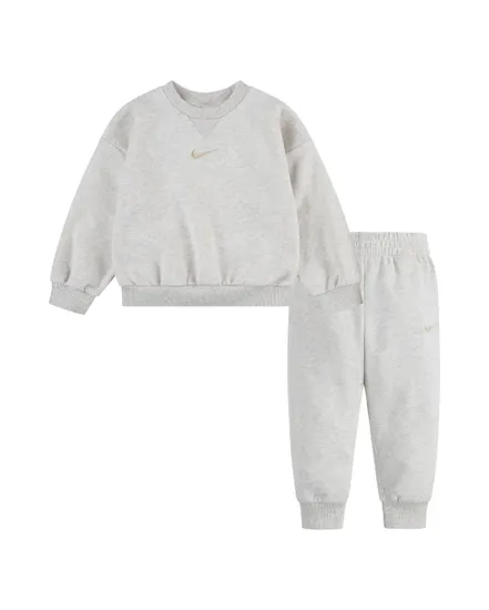 Survêtement Bébé NKN ESSENTIAL FLEECE CREW SET Gris