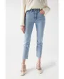 Jean Femme GLAMOUR CROP SLIM BL Bleu