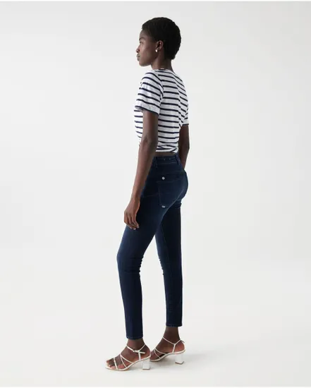 Jean Femme GLAMOUR SKINNY DARK W Bleu