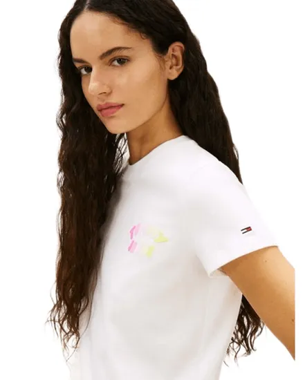Tee-shirt Femme Bubble Logo Ecru