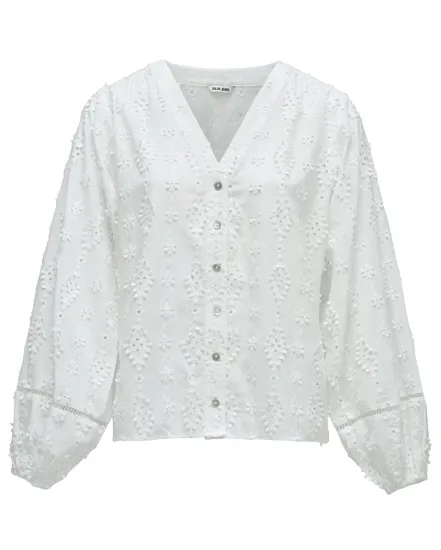 Blouse Femme Texturée Avec Dentelle