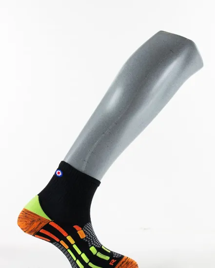1 paire de chaussettes Unisexe SOQ PODY AIR RUN SILVER Noir