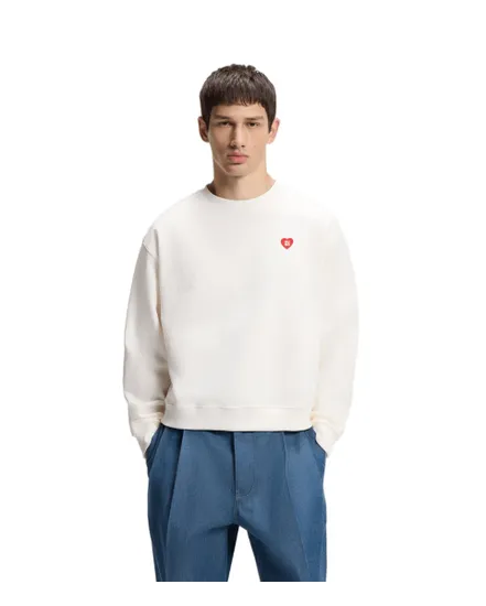 Sweat col rond Femme DEROXINA 7 Blanc Clair