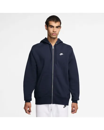 Sweat zip à capuche Homme M NK CLUB BB FZ HOODIE Bleu