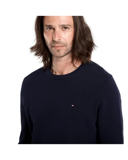 Pull col rond Homme ESSENTIAL STRUCTURE CREW NECK Bleu Marine