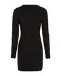 Robe Femme FRONT SPLIT WRAP LS B Noir