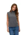 Pull sans manches Femme VMWOW SL HIGHNECK VEST Gris