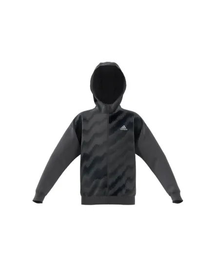 Sweat a capuche manches longues Enfant U D AOP FZ HD Gris