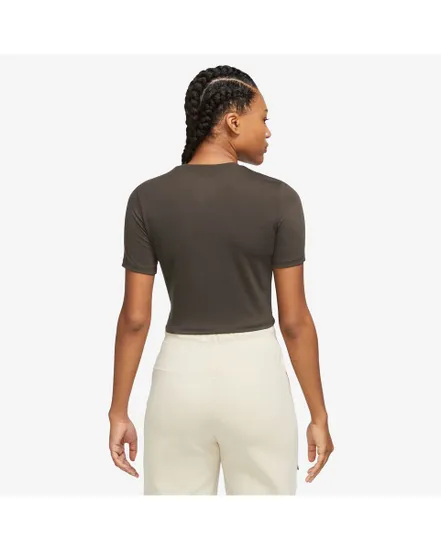T-shirt manches courtes Femme W NSW TEE ESSNTL SLIM CRP LBR Marron