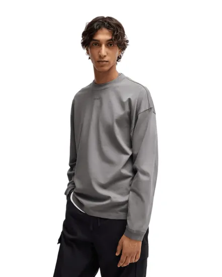 T-shirt manches longues Homme DAPOSO Gris Medium