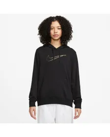 Sweat à capuche manches longues Femme W NSW PE CLB FLC SHINE OS PO Noir