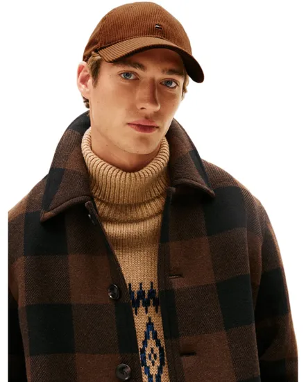 Casquette Homme TH FLAG 6 PANEL CORD Cognac
