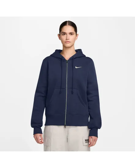 Sweat zip à capuche Femme W NSW PHNX FLC STD FZ HDY Bleu