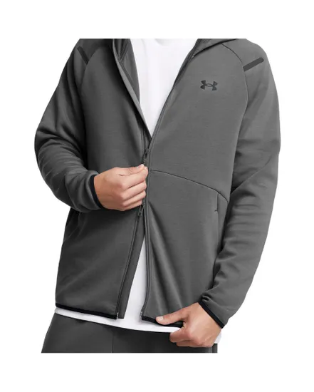 Veste zip à capuche Homme UA UNSTOPPABLE FLC FZ HD EU Gris