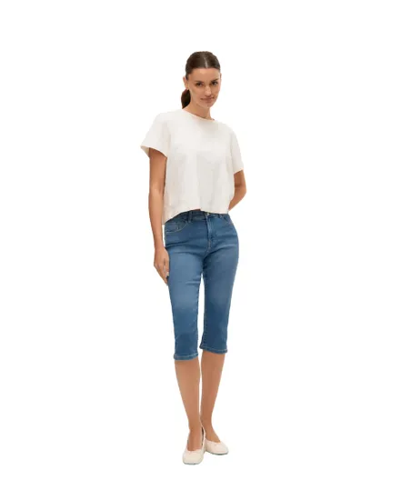 Jean Capri Femme Vmelly Denim Mix Noos