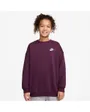 Sweat Fille G NSW CLUB FLC OVRSZD CREW LBR Bordeaux