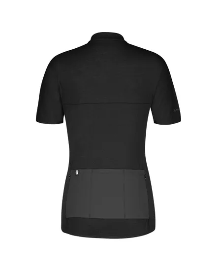 Maillot manches courtes Femme GRAVEL MERINO Noir/Gris