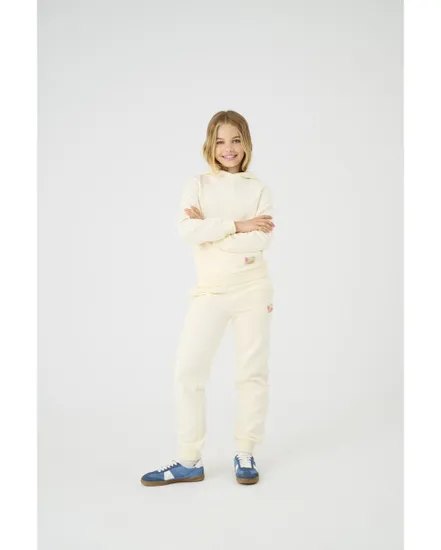 Sweat à capuche Fille KOGNOOMI-VINTA LABEL LS HOOD CS SWT NOOS Beige