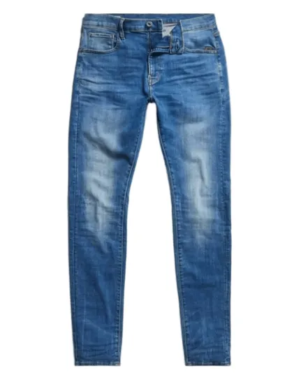 Jean Homme REVEND SKINNY Bleu Moyen Medium Indigo Aged