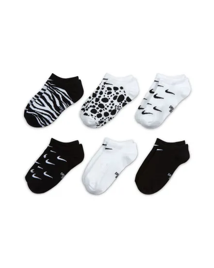 1 lot de 6 paires de chaussettes (3 noirs / 3 blanches) Enfant Y NK EVERDAY LTWT