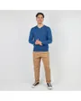 PULL ESSENTIEL COL V Homme Bleu