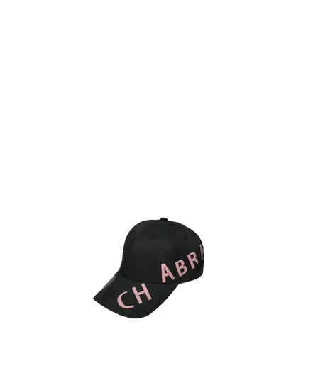 Casquette Homme Chabrand Noir Logo Rose
