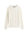 Pull col rond Homme DC TEXTURED STRIPE CREWNECK Écru