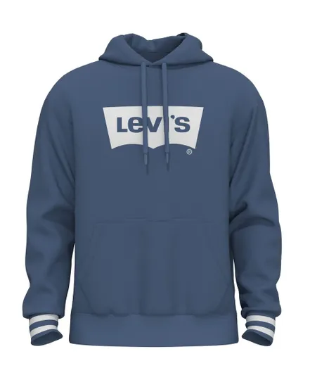 Sweat a capuche manches longues Homme RELAXED GRAPHIC PO Bleu