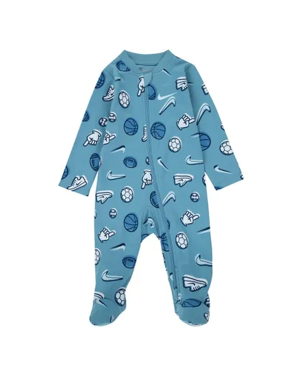 Combinaison Bébé NKN E1D1 FOOTED COVERALL Bleu