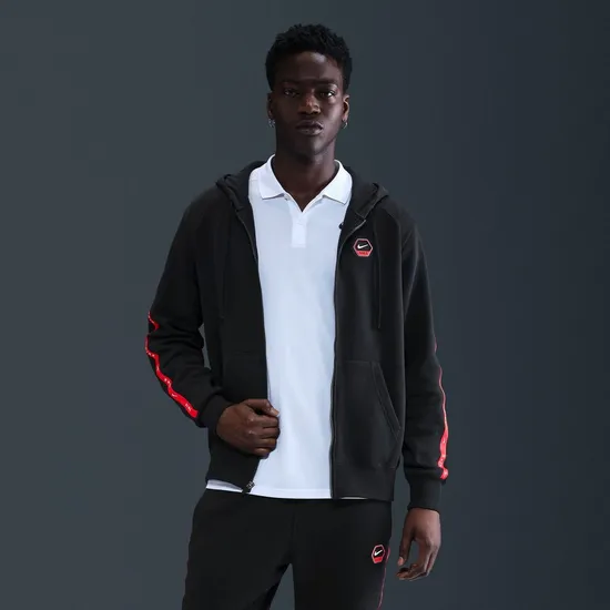 Sweat zip à capuche Homme M NSW CS HOODY FLC BB Noir